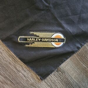 Vintage Harley-Davidson Black Handkerchief / Bandana